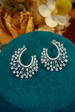 Load image into Gallery viewer, LUOWEND 18K White Gold Real Natural Diamond Necklace&Earrings for Women