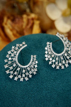 Load image into Gallery viewer, LUOWEND 18K White Gold Real Natural Diamond Necklace&Earrings for Women