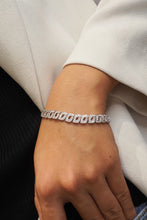 Load image into Gallery viewer, LUOWEND 18K White Gold Real Natural Diamond Bracelet for Women