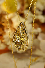 Load image into Gallery viewer, LUOWEND 18K Yellow Gold Real Natural Diamond Pendant Necklace for Women