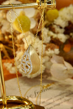 Load image into Gallery viewer, LUOWEND 18K Yellow Gold Real Natural Diamond Pendant Necklace for Women
