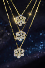 Load image into Gallery viewer, LUOWEND 18K Yellow Gold Real Natural Diamond Pendant Necklace for Women