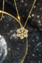 Load image into Gallery viewer, LUOWEND 18K Yellow Gold Real Natural Diamond Pendant Necklace for Women