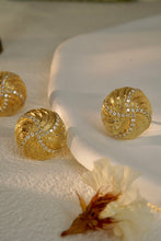 Load image into Gallery viewer, LUOWEND 18K Yellow Gold Real Natural Diamond Stud Earrings for Women