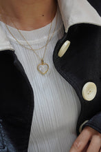 Load image into Gallery viewer, LUOWEND 18K Yellow Gold Real Natural Diamond Pendant Necklace for Women