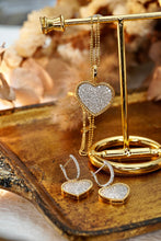 Load image into Gallery viewer, LUOWEND 18K Yellow Gold Real Natural Diamond Pendant Necklace for Women