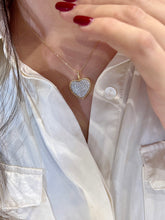 Load image into Gallery viewer, LUOWEND 18K Yellow Gold Real Natural Diamond Pendant Necklace for Women