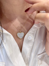 Load image into Gallery viewer, LUOWEND 18K Yellow Gold Real Natural Diamond Pendant Necklace for Women