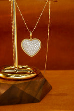 Load image into Gallery viewer, LUOWEND 18K Yellow Gold Real Natural Diamond Pendant Necklace for Women