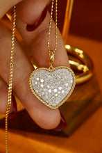 Load image into Gallery viewer, LUOWEND 18K Yellow Gold Real Natural Diamond Pendant Necklace for Women