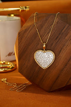 Load image into Gallery viewer, LUOWEND 18K Yellow Gold Real Natural Diamond Pendant Necklace for Women