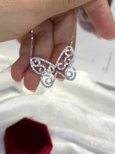 Load image into Gallery viewer, LUOWEND 18K White Gold Real Natural Diamond Pendant Necklace for Women