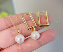 Load image into Gallery viewer, LUOWEND 18K Yellow Gold Real Natural Freshwater Pearl for Women