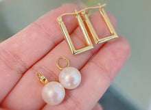 Load image into Gallery viewer, LUOWEND 18K Yellow Gold Real Natural Freshwater Pearl for Women