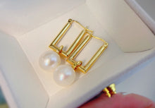 Load image into Gallery viewer, LUOWEND 18K Yellow Gold Real Natural Freshwater Pearl for Women