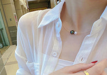 Load image into Gallery viewer, LUOWEND 18K Yellow Gold Natural Pearl Necklace for Women