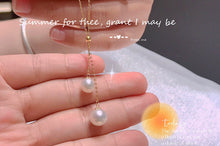 Load image into Gallery viewer, LUOWEND 18K Yellow Gold Natural Freshwater Pearl Necklace for Women
