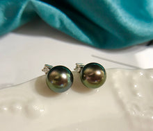 Load image into Gallery viewer, LUOWEND 18K White Gold Real Natural Diamond and Pearl Earrings for Women