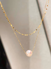 Load image into Gallery viewer, LUOWEND 18K Yellow Gold Natural Pearl Necklace for Women