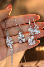 Load image into Gallery viewer, LUOWEND 18K White Gold Real Natural Diamond Drop Earrings for Women