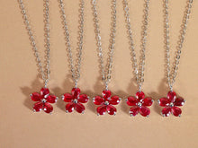 Load image into Gallery viewer, LUOWEND 18K White Gold Real Natural Ruby Gemstone Necklace for Women