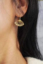 Load image into Gallery viewer, LUOWEND 18K Yellow Gold Real Natural Diamond Drop Earrings for Women