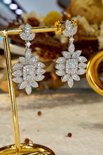 Load image into Gallery viewer, LUOWEND 18K White Gold Real Natural Diamond Drop Earrings for Women