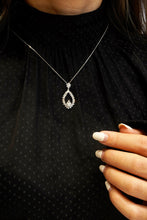 Load image into Gallery viewer, LUOWEND 18K White Gold Real Natural Diamond Earrings for Necklace for Women