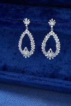 Load image into Gallery viewer, LUOWEND 18K White Gold Real Natural Diamond Earrings for Necklace for Women