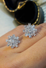 Load image into Gallery viewer, LUOWEND 18K White Gold Real Natural Diamond Stud Earrings for Women