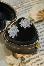 Load image into Gallery viewer, LUOWEND 18K White Gold Real Natural Diamond Stud Earrings for Women