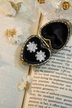 Load image into Gallery viewer, LUOWEND 18K White Gold Real Natural Diamond Stud Earrings for Women