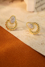 Load image into Gallery viewer, LUOWEND 18K Yellow Gold Real Natural Diamond Stud Earrings for Women