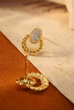 Load image into Gallery viewer, LUOWEND 18K Yellow Gold Real Natural Diamond Stud Earrings for Women