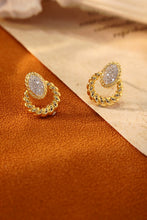 Load image into Gallery viewer, LUOWEND 18K Yellow Gold Real Natural Diamond Stud Earrings for Women