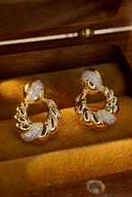 Load image into Gallery viewer, LUOWEND 18K Yellow Gold Real Natural Diamond Stud Earrings for Women