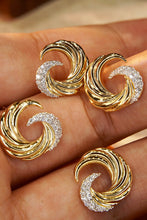 Load image into Gallery viewer, LUOWEND 18K Yellow Gold Real Natural Diamond Stud Earrings for Women