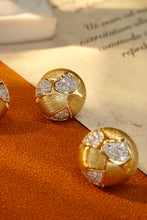 Load image into Gallery viewer, LUOWEND 18K Yellow Gold Real Natural Diamond Stud Earrings for Women