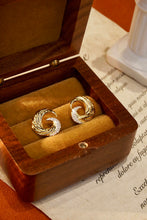 Load image into Gallery viewer, LUOWEND 18K Yellow Gold Real Natural Diamond Stud Earrings for Women
