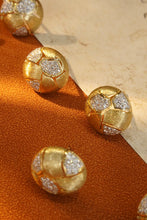 Load image into Gallery viewer, LUOWEND 18K Yellow Gold Real Natural Diamond Stud Earrings for Women