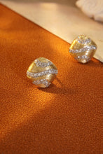 Load image into Gallery viewer, LUOWEND 18K Yellow Gold Real Natural Diamond Stud Earrings for Women