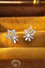 Load image into Gallery viewer, LUOWEND 18K White Gold Real Natural Diamond Stud Earrings for Women