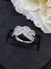 Load image into Gallery viewer, LUOWEND 18K White Gold Real Natural Diamond Ring for Women