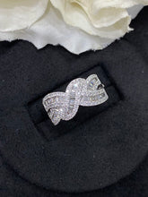 Load image into Gallery viewer, LUOWEND 18K White Gold Real Natural Diamond Ring for Women