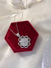 Load image into Gallery viewer, LUOWEND 18K White Gold Real Natural Diamond Pendant Necklace for Women