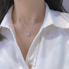 Load image into Gallery viewer, LUOWEND 18K White Gold Real Natural Diamond Pendant Necklace for Women
