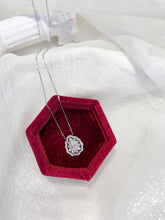 Load image into Gallery viewer, LUOWEND 18K White Gold Real Natural Diamond Pendant Necklace for Women