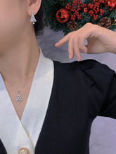 Load image into Gallery viewer, LUOWEND 18K White Gold Real Natural Diamond Pendant Necklace for Women