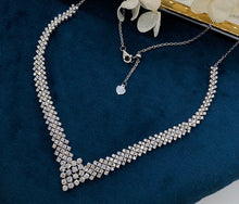 Load image into Gallery viewer, LUOWEND 18K White Gold Real Natural Diamond Necklace for Women