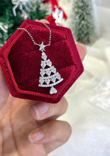 Load image into Gallery viewer, LUOWEND 18K White Gold Real Natural Diamond Pendant Necklace for Women